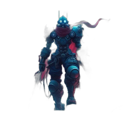 robot, creature, weapon, staff transparent PNG cut-out