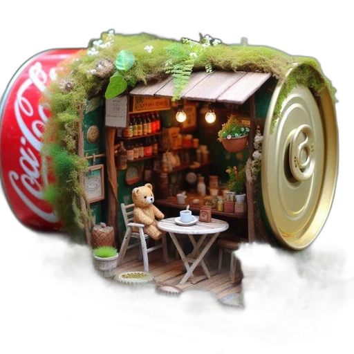 food, bottle, furniture, 3d render transparent PNG cut-out