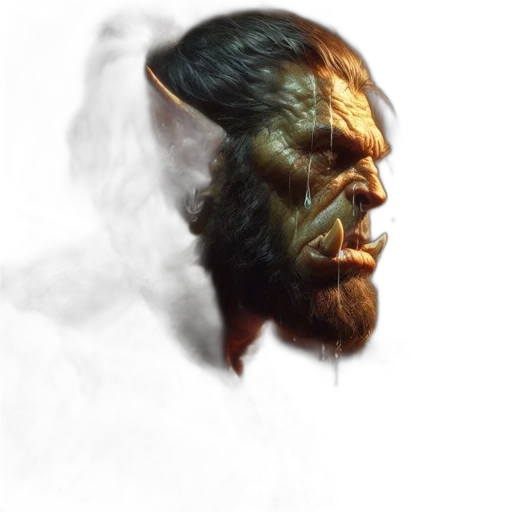 face, mask, staff, creature transparent PNG cut-out