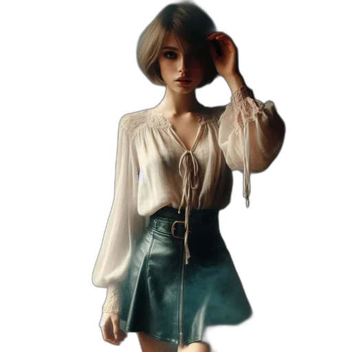 dress, jacket, staff, hat transparent PNG cut-out