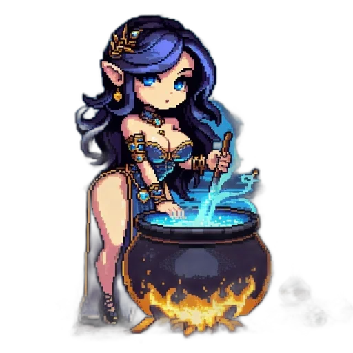 jewelry, pixel art, fantasy art, concept art transparent PNG cut-out