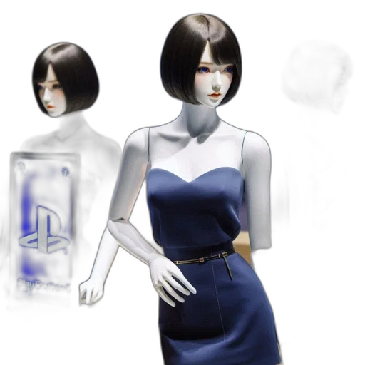 dress, concept art, 3d render, photorealistic transparent PNG cut-out