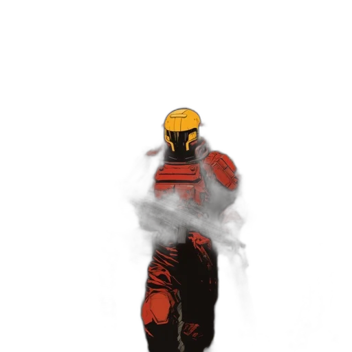 robot, mask, jacket, creature transparent PNG cut-out