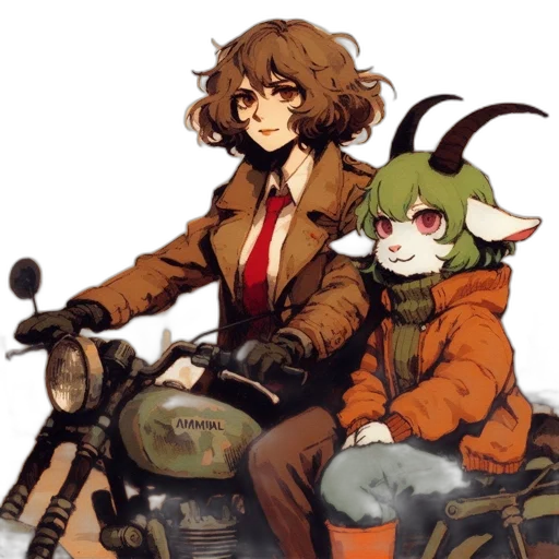 jacket, animal, weapon, staff transparent PNG cut-out