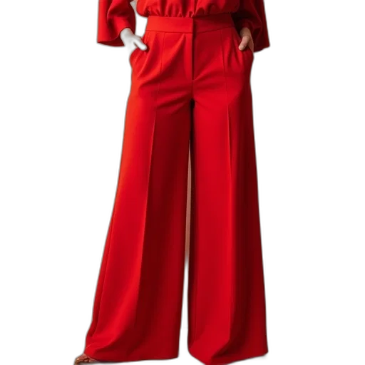 dress, jacket, red, palazzo transparent PNG cut-out