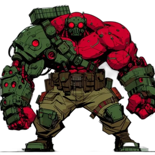 weapon, robot, comic book art, concept art transparent PNG cut-out