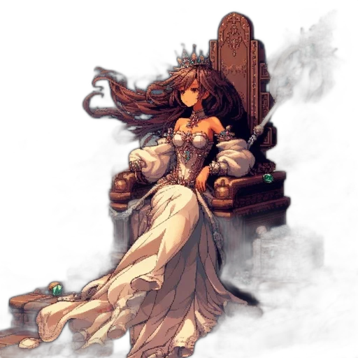 crown, dress, sword, concept art transparent PNG cut-out
