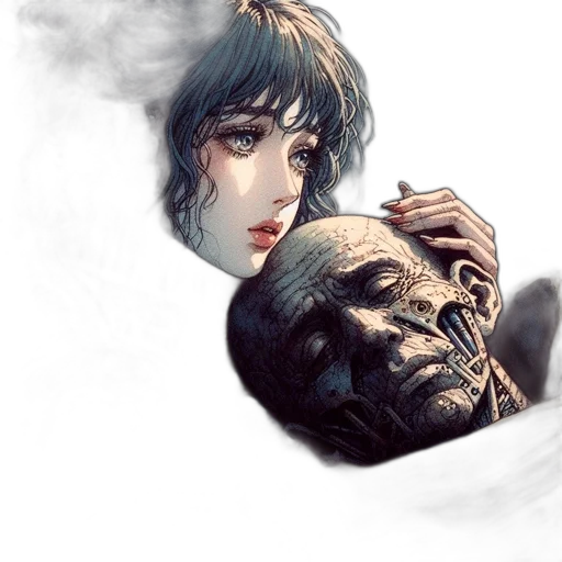 mask, face, comic book art, concept art transparent PNG cut-out