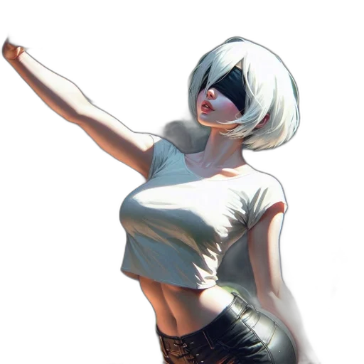 dress, jacket, robot, weapon transparent PNG cut-out