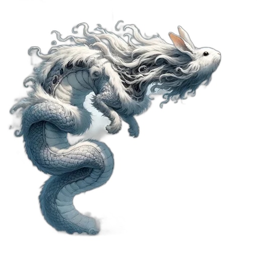 dragon, creature, hair, animal transparent PNG cut-out