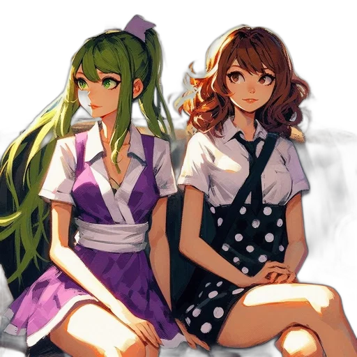 dress, staff, anime, concept art transparent PNG cut-out