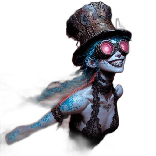 mask, hat, staff, robot transparent PNG cut-out