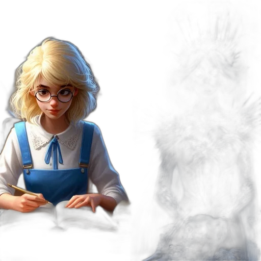 staff, face, creature, dress transparent PNG cut-out