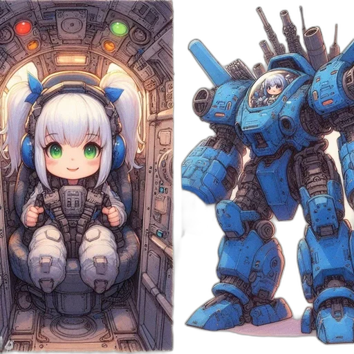 robot, weapon, concept art, anime transparent PNG cut-out