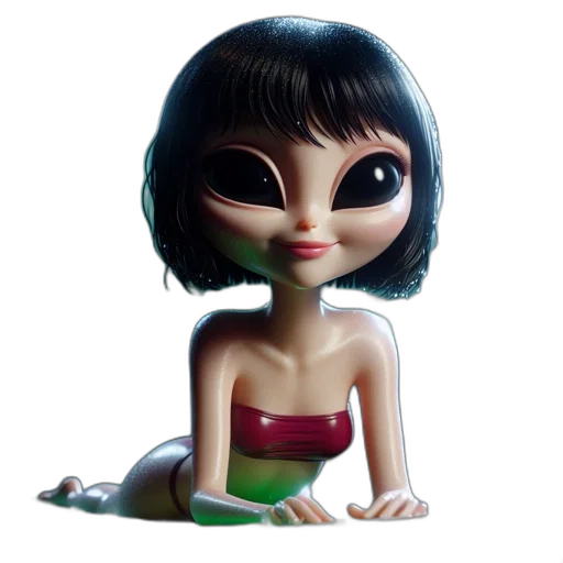 creature, jewelry, dress, robot transparent PNG cut-out