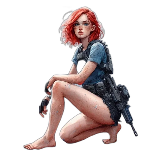 weapon, dress, jacket, concept art transparent PNG cut-out