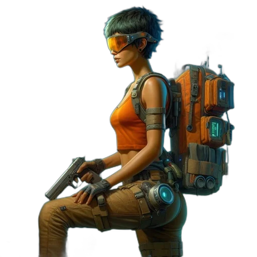 weapon, staff, robot, face transparent PNG cut-out