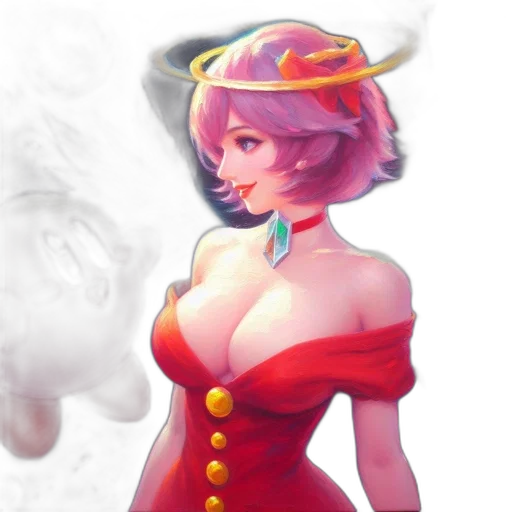 dress, staff, crown, face transparent PNG cut-out
