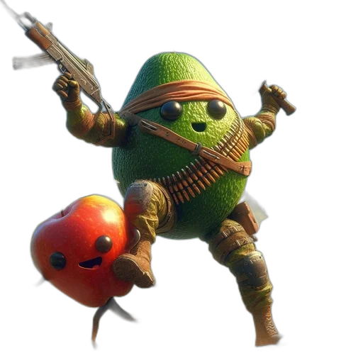 weapon, creature, staff, animal transparent PNG cut-out
