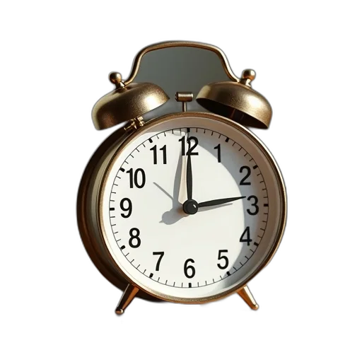 3d render, photorealistic, desk, clock transparent PNG cut-out