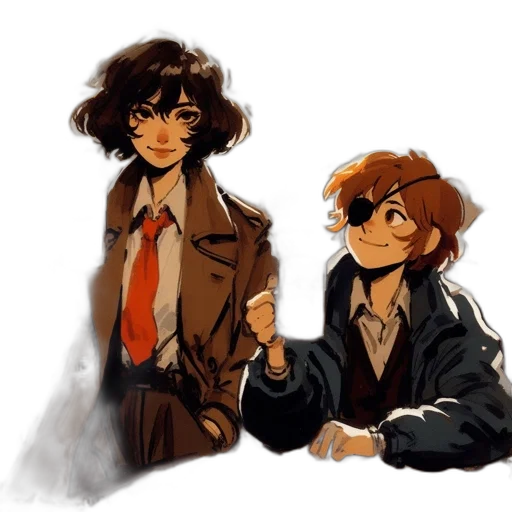jacket, staff, concept art, pixel art transparent PNG cut-out