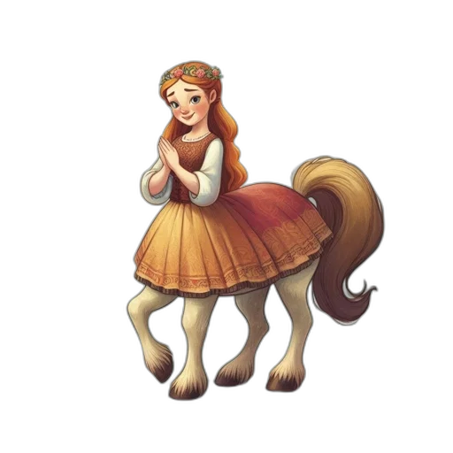 dress, staff, animal, creature transparent PNG cut-out