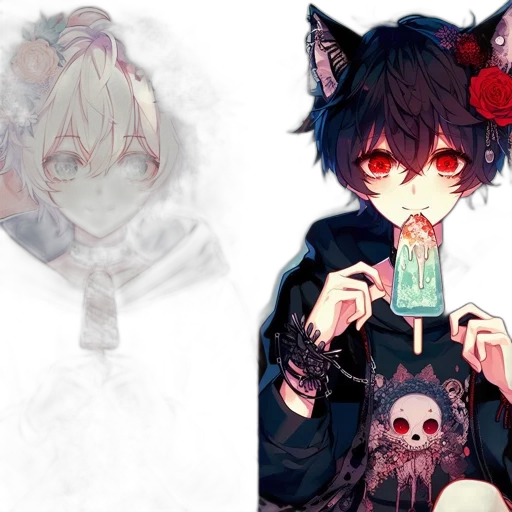 mask, anime, pixel art, concept art transparent PNG cut-out