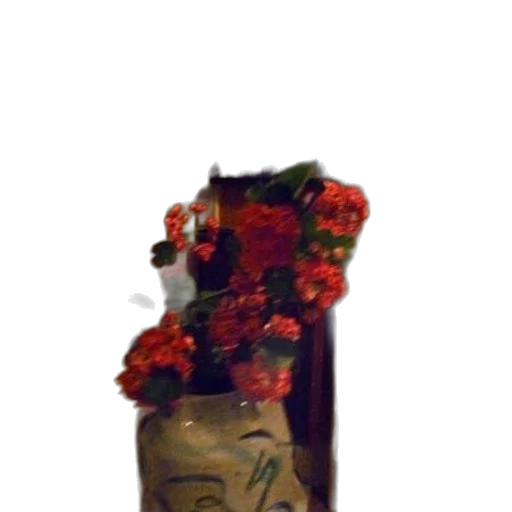 bottle, crown, flower, mask transparent PNG cut-out