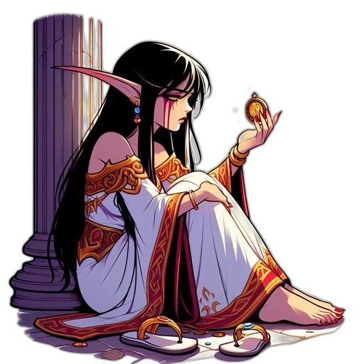 jewelry, sword, staff, concept art transparent PNG cut-out