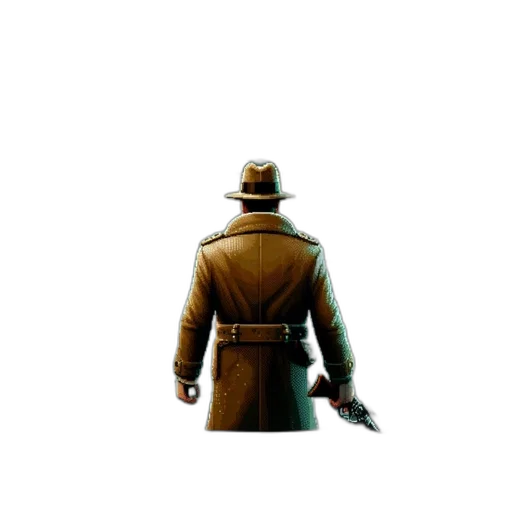 jacket, hat, staff, umbrella transparent PNG cut-out