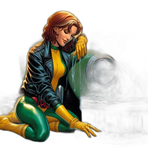 jacket, comic book art, concept art, underwater transparent PNG cut-out