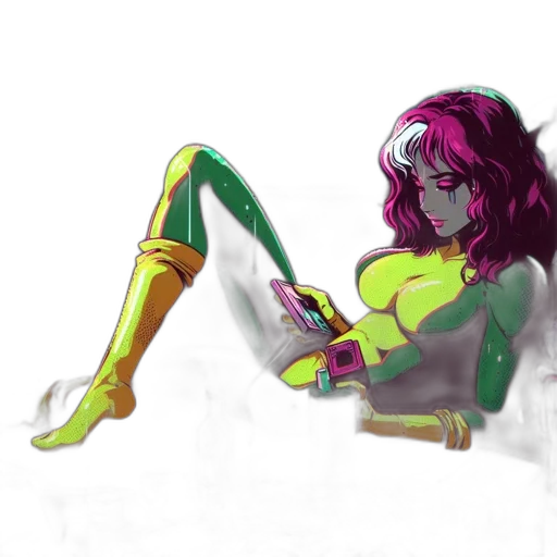 robot, staff, cyberpunk, concept art transparent PNG cut-out