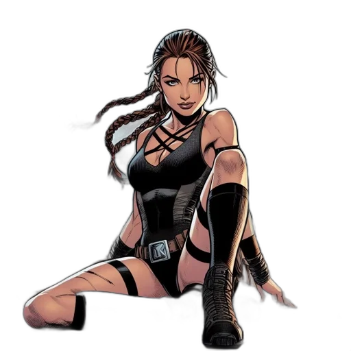 comic book art, concept art, cyberpunk, cartoon transparent PNG cut-out