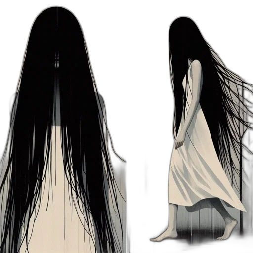 hair, dress, creature, mask transparent PNG cut-out