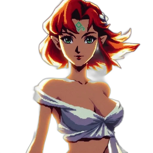 dress, crown, pixel art, concept art transparent PNG cut-out