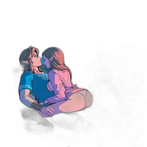 watercolor, concept art, pixel art, anime transparent PNG cut-out