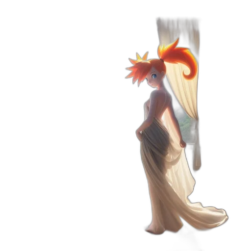 dress, crown, staff, weapon transparent PNG cut-out