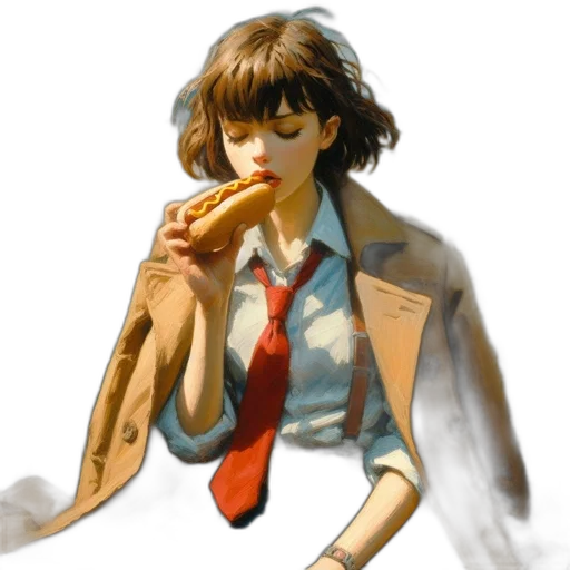 food, jacket, weapon, staff transparent PNG cut-out