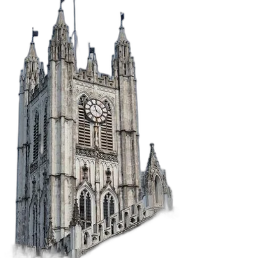 building, crown, jewelry, 3d render transparent PNG cut-out