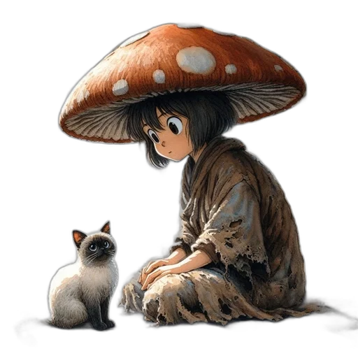 hat, umbrella, animal, creature transparent PNG cut-out