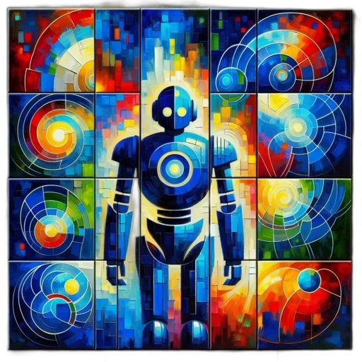 robot, concept art, comic book art, fantasy art transparent PNG cut-out