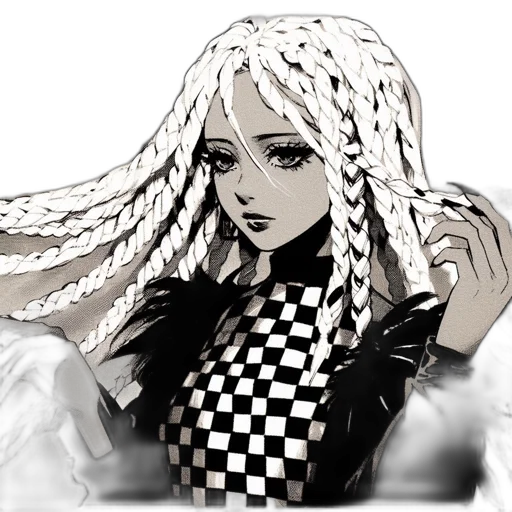 hair, dress, creature, jacket transparent PNG cut-out