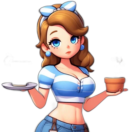 food, staff, dress, pixel art transparent PNG cut-out