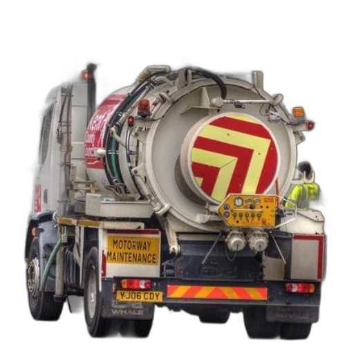 3d render, motorway, maintenance, truck transparent PNG cut-out