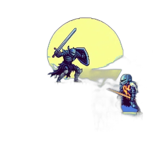 robot, sword, weapon, creature transparent PNG cut-out