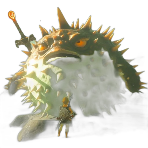 dragon, creature, staff, weapon transparent PNG cut-out