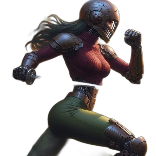 robot, weapon, jacket, concept art transparent PNG cut-out