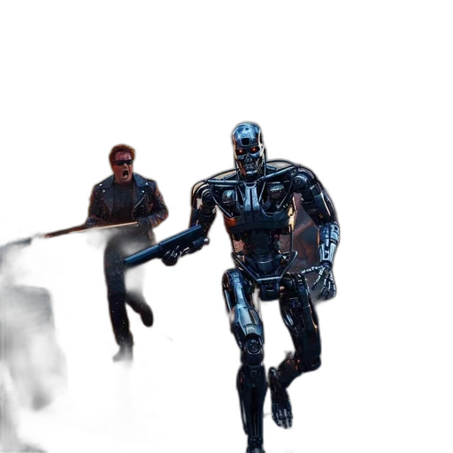 robot, weapon, comic book art, concept art transparent PNG cut-out