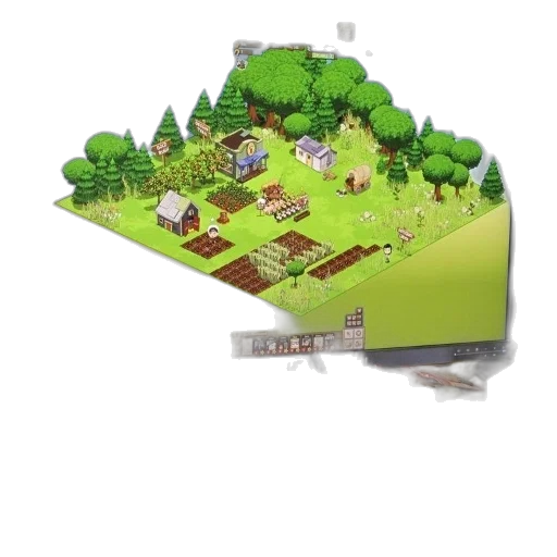 tree, 3d render, concept art, pixel art transparent PNG cut-out