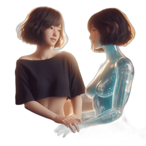 robot, dress, jewelry, concept art transparent PNG cut-out